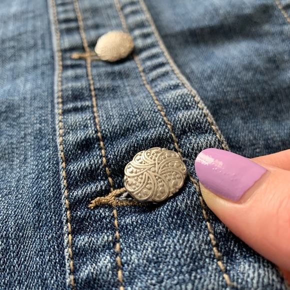 Medium Wash Dress Barn Denim Jacket Sz 2x - Picture 3 of 16